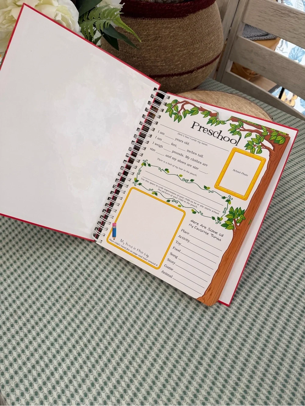 New School Keepsake Album Preschool - 12th Grade School Days Keepsake Album Red